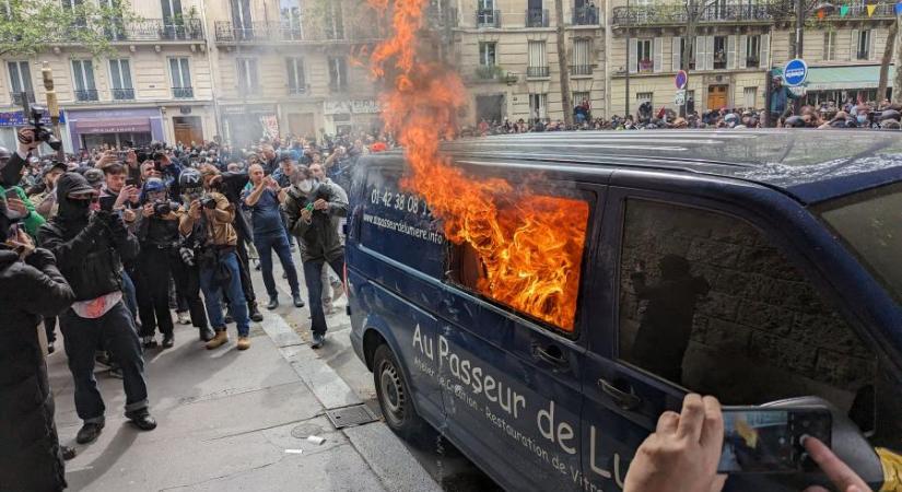 Zavargásokba torkolltak a május elsejei megmozdulások Párizsban