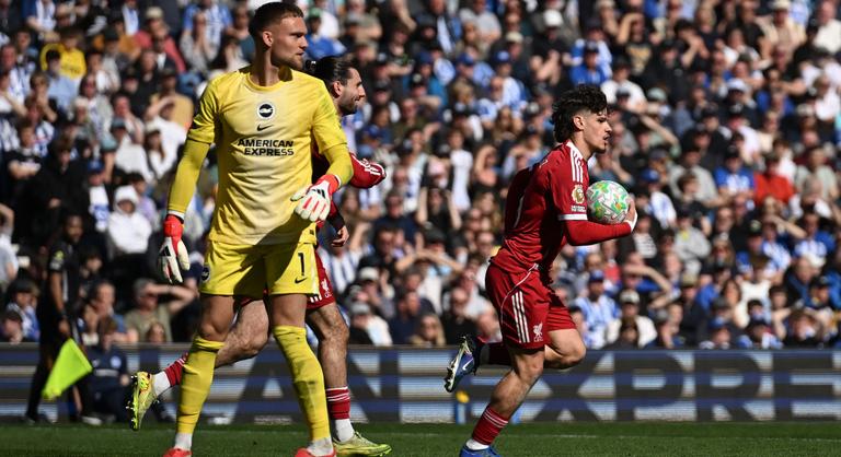A Liverpool Kerkez Milos góljával egyenlített ki a Brighton ellen