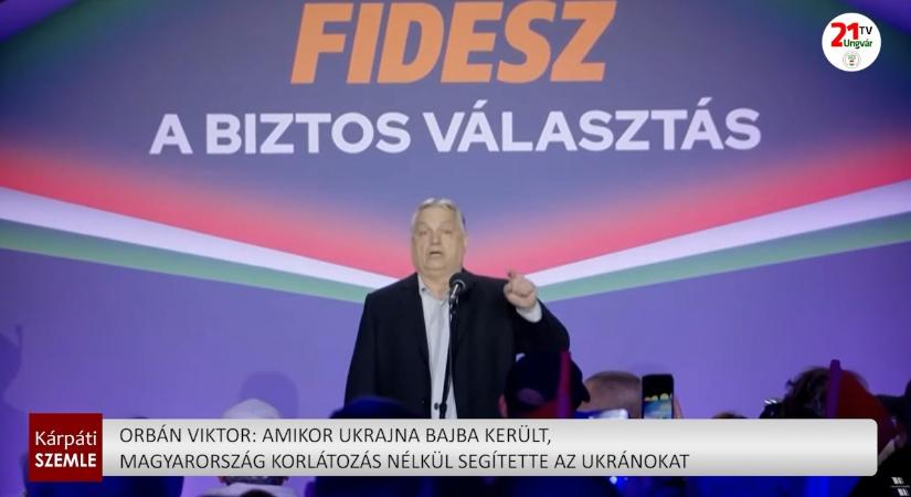 Orbán Viktor: amikor Ukrajna bajba került, Magyarország korlátozás nélkül segítette az ukránokat (videó)