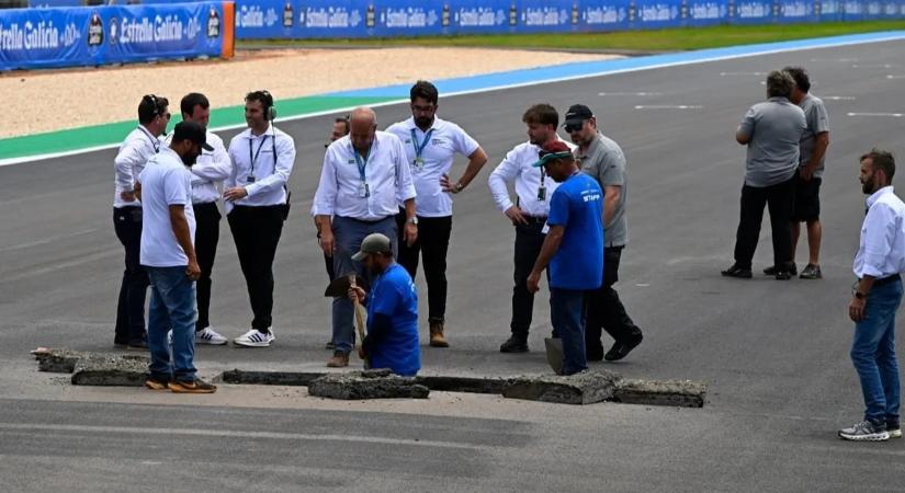 Óriási lyuk keletkezett a MotoGP Brazil Nagydíjának célegyenesében