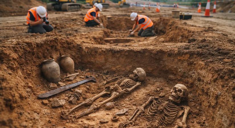 Senki sem számított rá, mi rejtőzik a föld alatt: különleges leletekre bukkantak egy elkerülő út építésénél