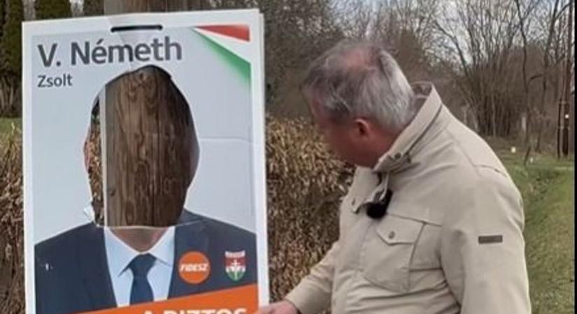 Csak egy párt plakátjai maradtak épen - rejtélyes rongálás Kercaszomoron