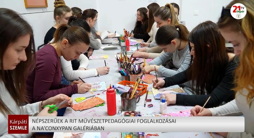 Népszerűek a RIT művészetpedagógiai foglalkozásai a Na’Conxypan Galériában (videó)