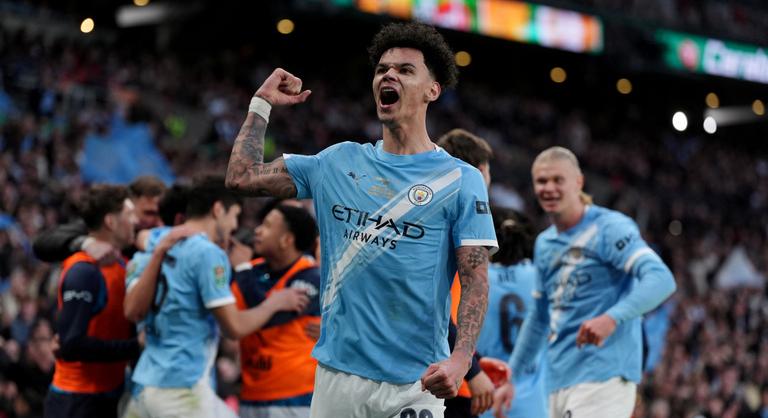 Nico O’Reilly négy perc alatt két gólt fejelt a döntőben, a Manchester City nyerte a Ligakupát