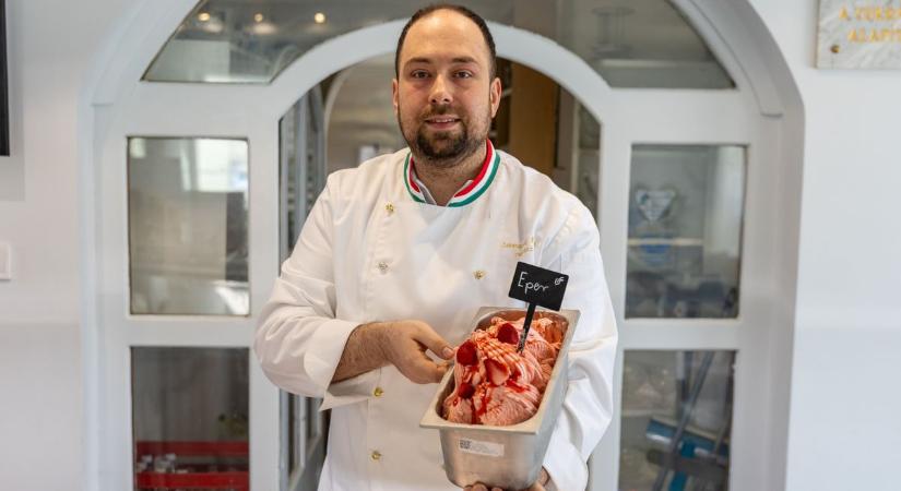 „A fagylalt színtiszta matematika” – Sztaracsek Ádám elárulta a komáromi cukrászda hűsítő titkát