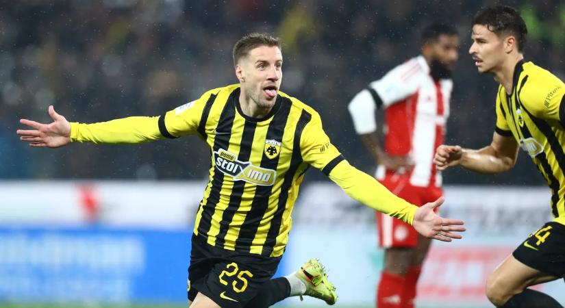 Varga Barnabás ismét betalált, három góllal nyert az AEK