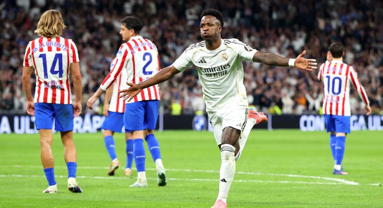 Vinícius Júnior duplázott, a Real Madrid őrült meccsen győzte le az Atlético Madridot