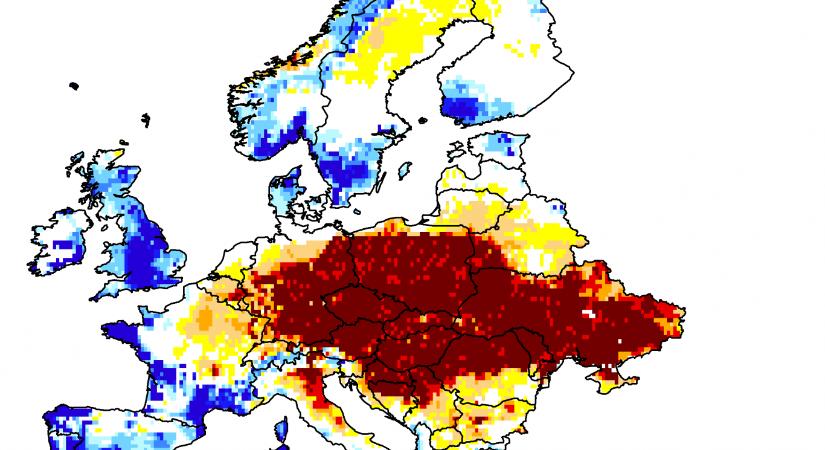 A NASA műholdas adatai szerint megismétlődhet a 2022-es rekordaszály Európában