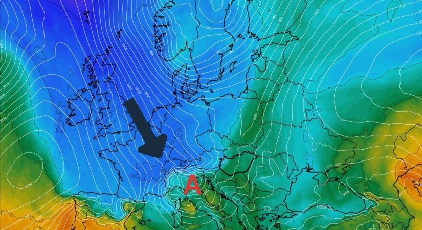 Hidegleszakadás indítja be a ciklonképződést a Genovai-öböl fölött a hét közepén