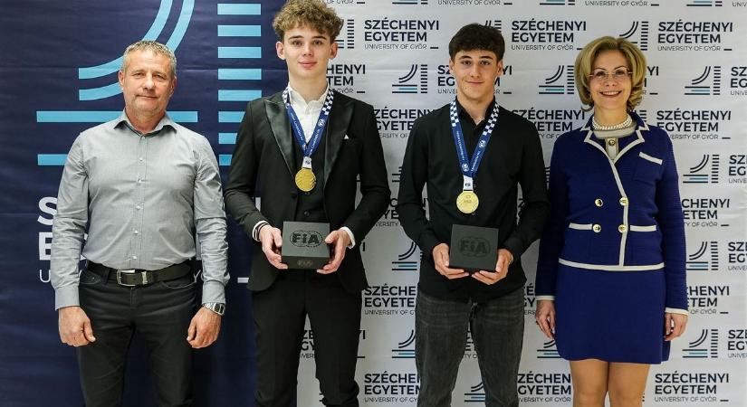 Győri gokartosok a világ élvonalában – rangos FIA-elismeréseket adtak át a Széchenyi-egyetemen