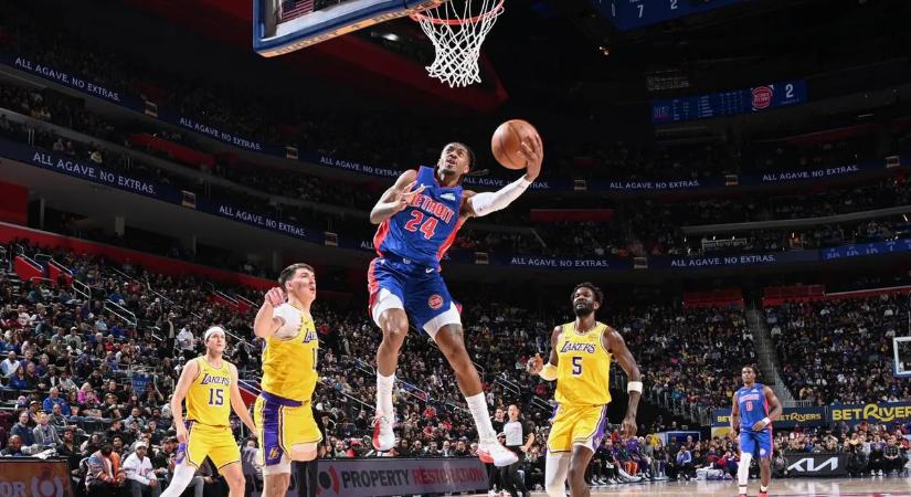 NBA: a Pistons megállította a Lakerst, a Spurs már megnyerte a csoportját