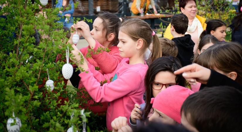 Szerdán újra együtt díszítik fel a Liget tér tojásfáját!