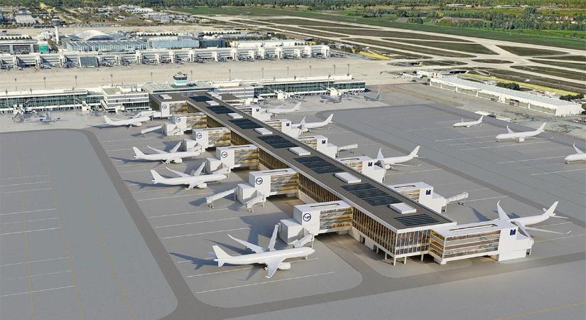 Mólóval bővül a müncheni repülőtér 2-es terminálja