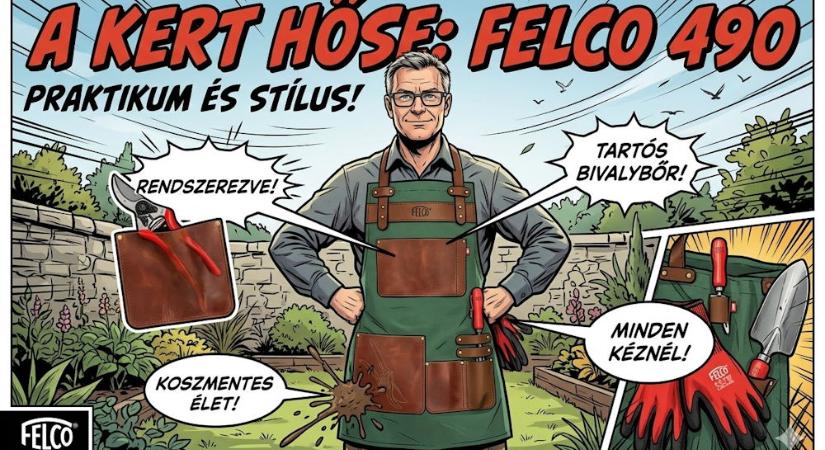 FELCO 490 kertész kötény: az a kerti kiegészítő, amiről elsőre azt hiszed, csak stílus, aztán kiderül, hogy nagyon is praktikus