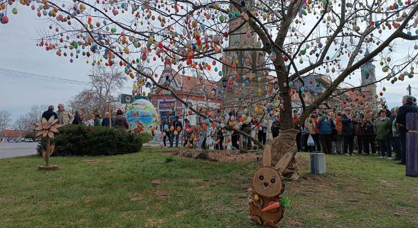 Több ezer hímes tojás díszíti a húsvéti parkot Tolnán (galéria)