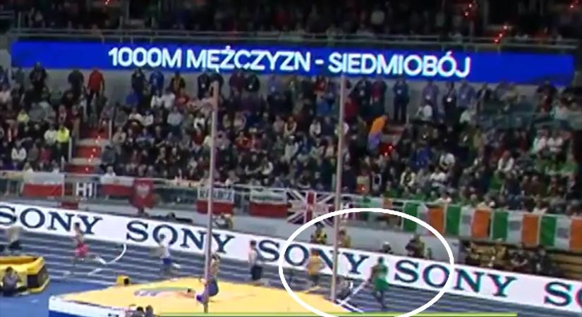 A rúdugró rúdja kiütötte a futó hétpróbázót – videó