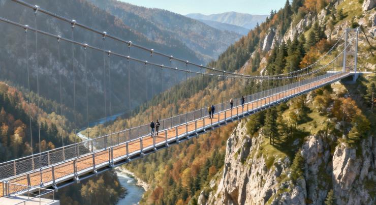 Erdélyben épülhet meg Európa egyik legmagasabban fekvő függőhídja