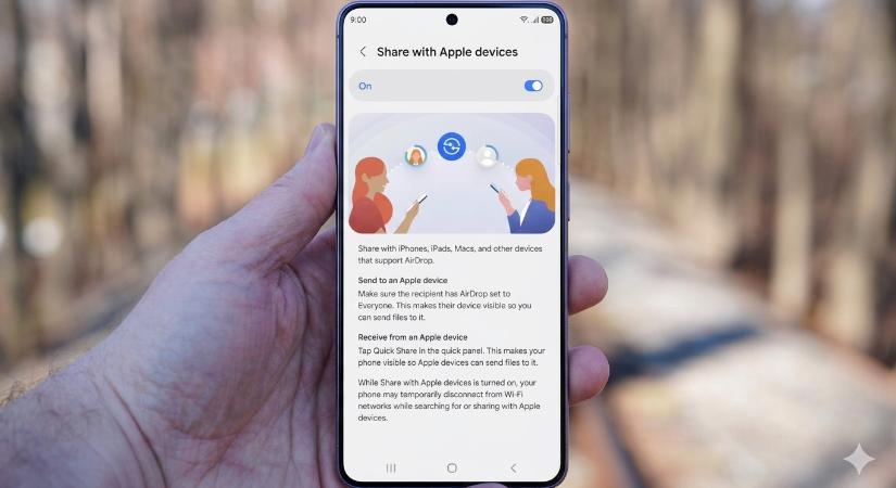Végre már Samsung mobilokkal is menni fog az Apple AirDrop