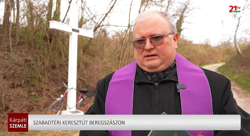 Szabadtéri keresztút Beregszászon (videó)
