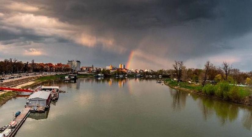 Csoda az égen, Szeged felett: szivárvány törte át a viharfelhőt – galéria!