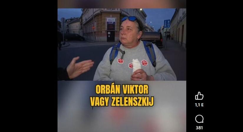 Videón, ahogy a tiszás hölgy bevallja: az ukrán elnök szimpatikusabb neki, mint a magyar miniszterelnök