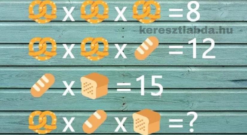 Napi matek feladat: 10-ből 9 ember elvéti ezt a péksüteményes egyenletet!