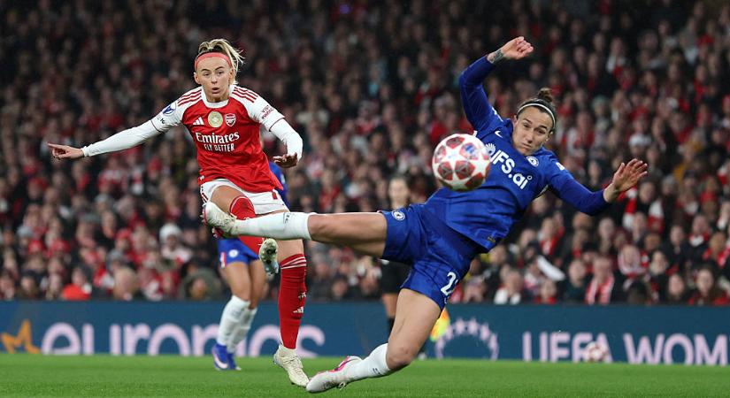 Női BL: a címvédő Arsenal kétgólos előnybe került a Chelsea ellen – videóval