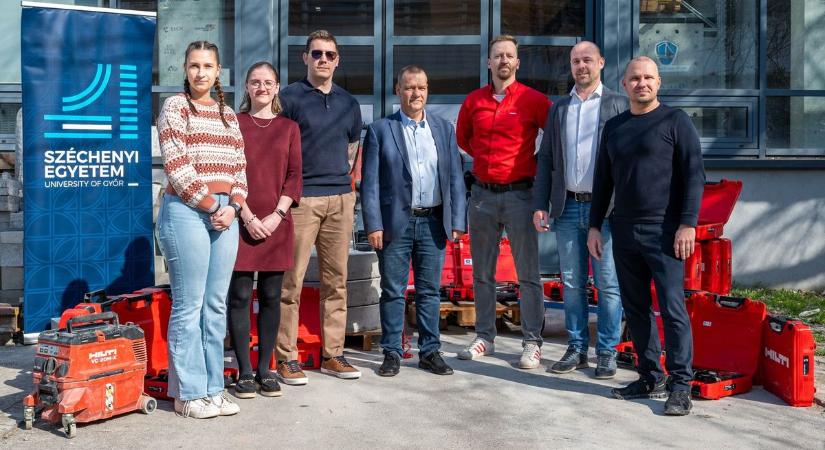 Hilti gépekkel bővült a Széchenyi Egyetem képzési célú eszközparkja - fotók