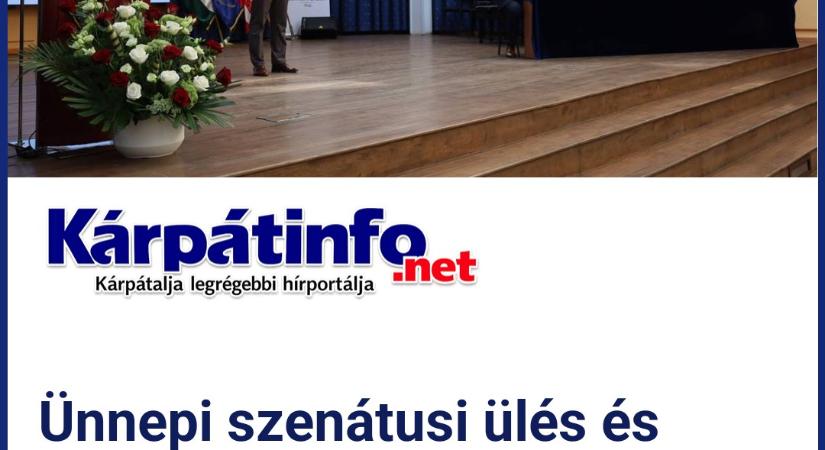 Ünnepi szenátusi ülés és kitüntetések a Rákóczi Napok nyitányán - Rákóczi öröksége élő küldetés