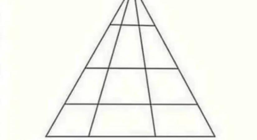 Zseniális elme vagy, ha megtalálod az összes háromszöget a képen