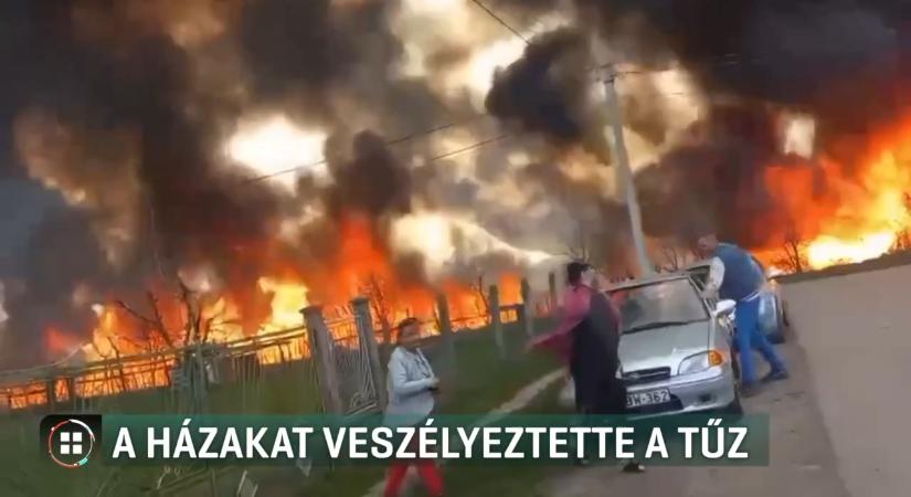 50 hektáron égett a nádas, házakat fenyegettek a lángok Hajdúszováton
