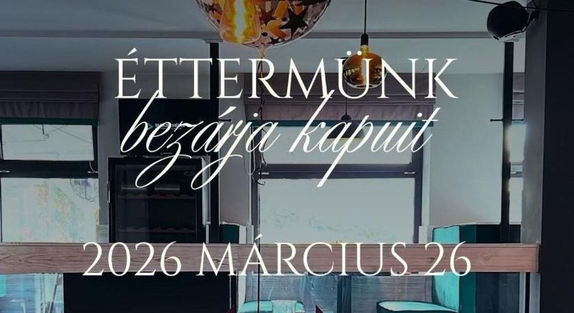 Váratlan bejelentés: bezár Nyíregyháza közkedvelt étterme!