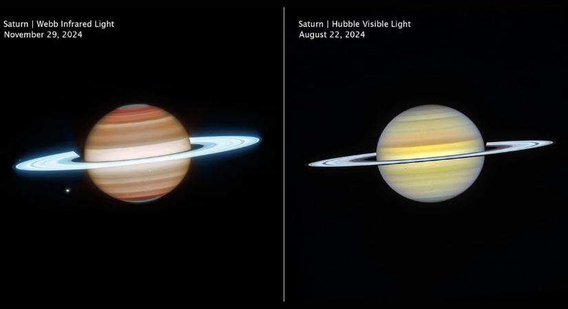 Páratlan képeket készített a Szaturnuszról a Hubble és a James Webb űrtávcső