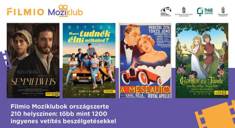 Ingyenes filmvetítésekkel vár országszerte a Filmio Moziklub