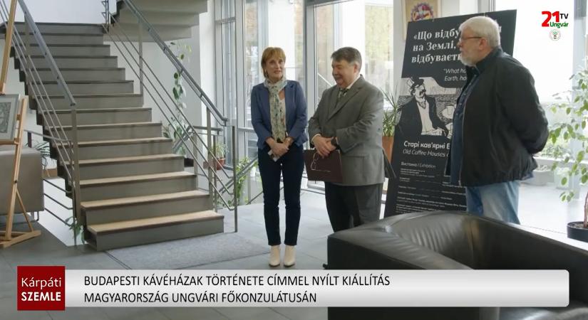 Budapesti kávéházak története címmel nyílt kiállítás Magyarország Ungvári Főkonzulátusán (videó)