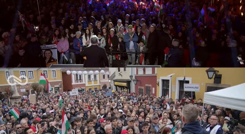 Két olyan helyszíne is volt ma az országjárásoknak, ahol valóban összevethető az Orbánra és a Magyarra kíváncsiak száma