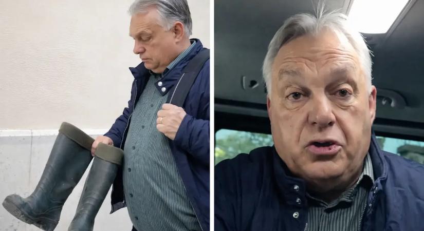 Gumicsizmával indult útnak Orbán Viktor, a miniszterelnök elárulta, hova tart pénteken
