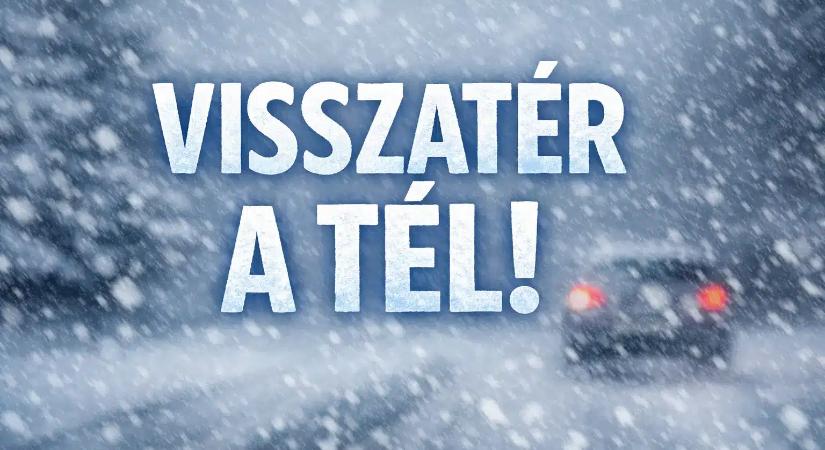 Megbolondult az időjárás, visszatér a tél az országba: 12 vármegyére figyelmeztetés van érvényben