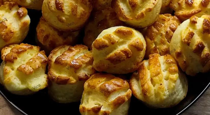 Lusta túrós pogácsa recept: még hajtogatni sem kell