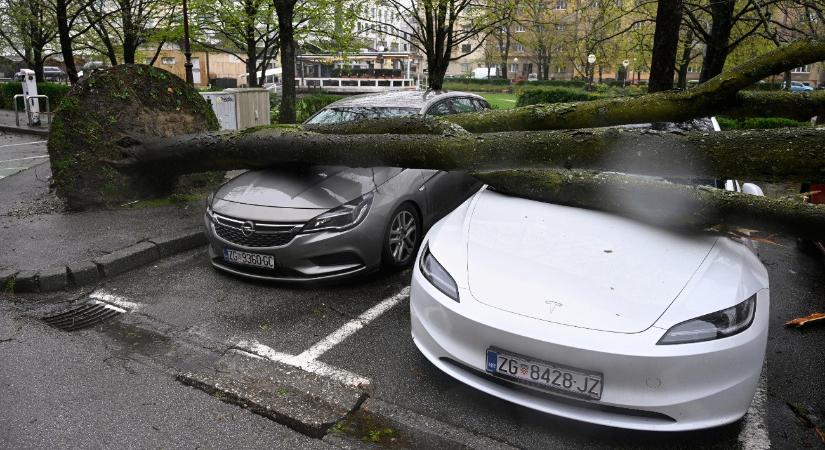 Tombol a vihar Horvátországban, félelmetes felvételek érkeztek