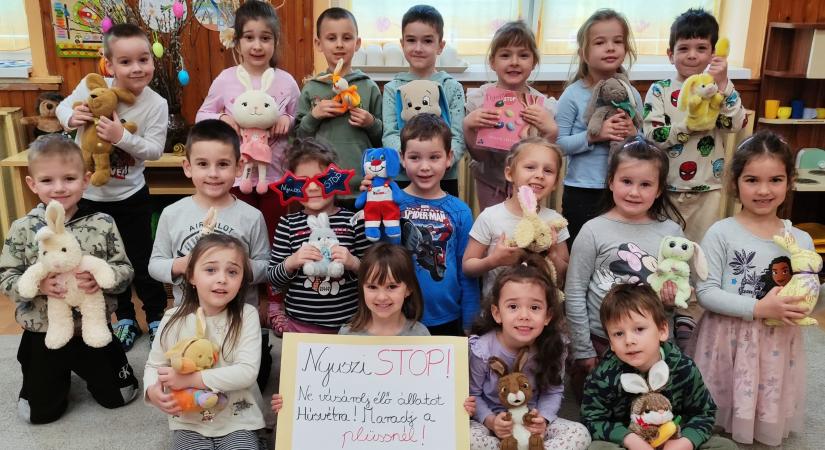 Ne akarj élő nyuszit húsvétra! – kérik a Szeremlei óvodába járó gyerekek
