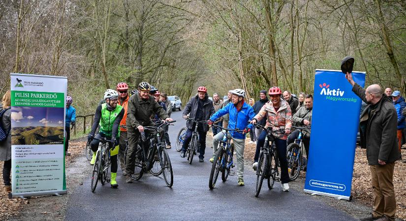 Megújult a Pilisi Parkerdő egyik legnépszerűbb erdei kerékpáros útvonala