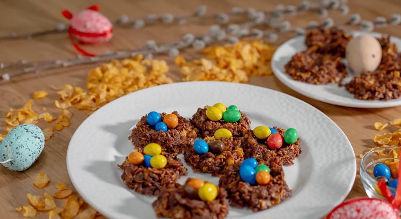 Húsvéti csokis fészek sütés nélkül: a gyerekek egyedül is elkészíthetik