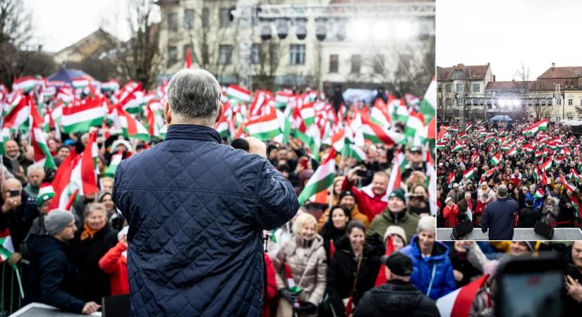 Orbán Viktor óriási tömeg előtt mondott beszédet Veszprémben