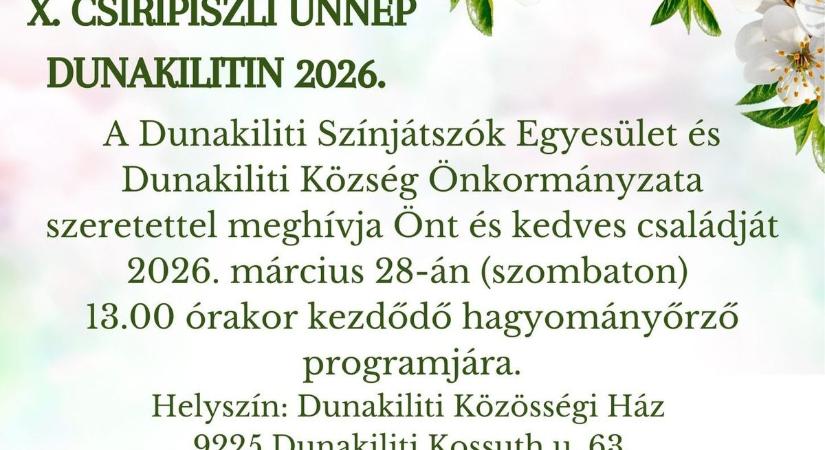 Csiripiszli Ünnepre vár Dunakiliti