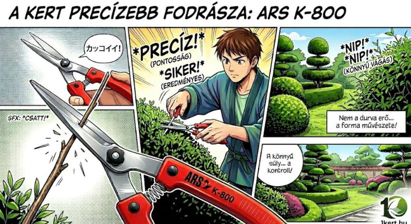 ARS K-800 sövényvágó olló: amikor a sövényt nem legyőzni akarod, csak szépen megformázni