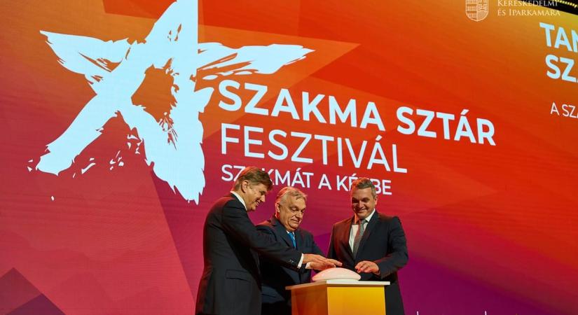 Orbán Viktor a Szakma Sztár fesztiválon a diákoknak: „ha Önök jól dolgoznak majd, akkor Magyarország helytáll, ha Önök rosszul dolgoznak, elsüllyed”