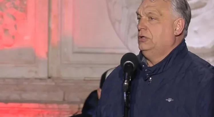 Orbán a győri ellentüntetőknek: Erre fütyüljetek ott hátul, kedves tiszások, erre fütyüljetek