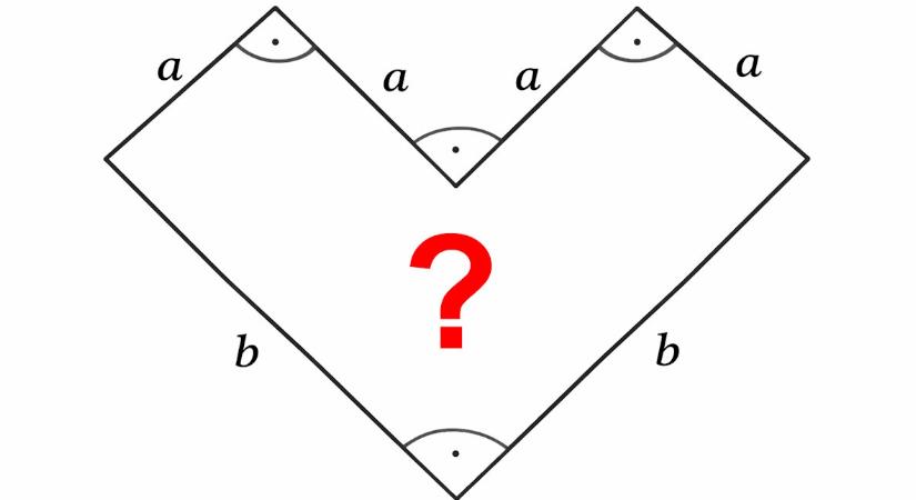 Agykarbantartó matek: mennyi ennek a síkidomnak a területe? Általános iskolás geometriatudás elég hozzá!