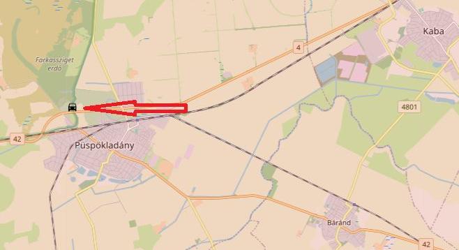 Csatornába zuhant egy autó Püspökladánynál